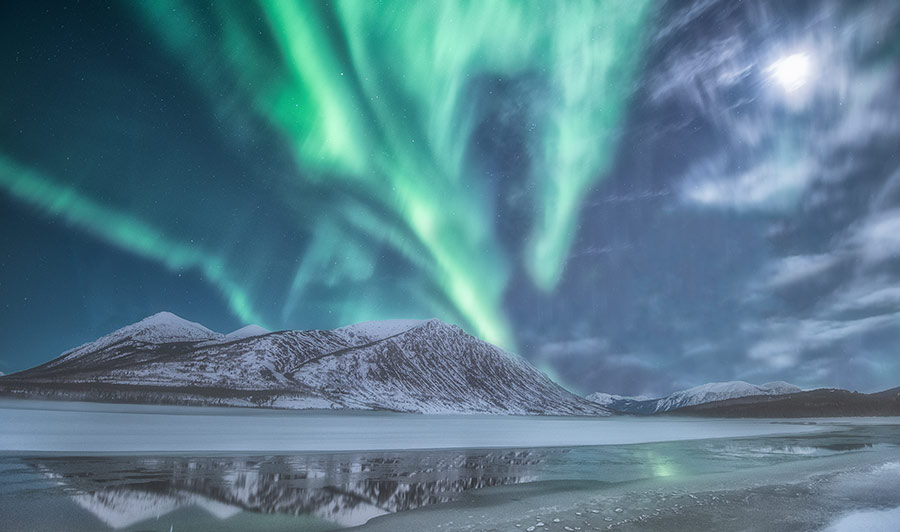 Beeindruckende Nordlichter über dem Yukon